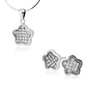 Srebrny komplet biżuterii z cyrkoniami 363464