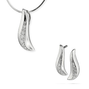 Srebrny komplet biżuterii z cyrkoniami 363433