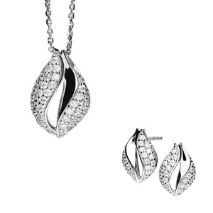 Srebrny komplet biżuterii z cyrkoniami 362245