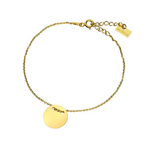 Srebrna pozłacana bransoleta koło pełne 229449