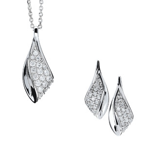 Srebrny komplet biżuterii z cyrkoniami 362276