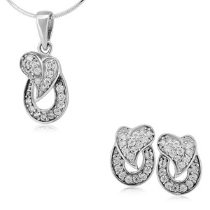 Srebrny komplet biżuterii z cyrkoniami 361415