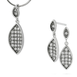 Srebrny komplet biżuterii z cyrkoniami 363235