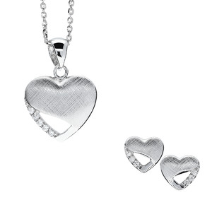 Srebrny komplet biżuterii z cyrkoniami 362290