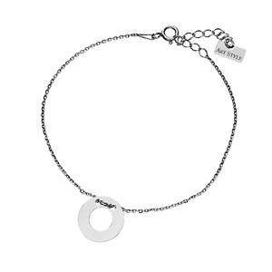 Srebrna bransoleta koło puste 245418