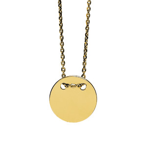 Srebrny pozłacany naszyjnik koło pełne 217200