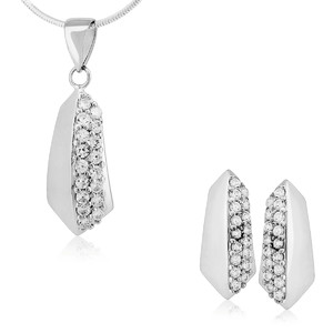 Srebrny komplet biżuterii z cyrkoniami 361422