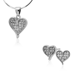 Srebrny komplet biżuterii z cyrkoniami 363457