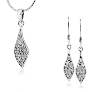 Srebrny komplet biżuterii z cyrkoniami 361460