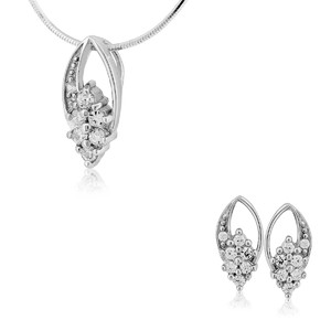 Srebrny komplet biżuterii z cyrkoniami 361521