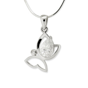 Srebrna zawieszka z cyrkoniami 126960